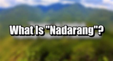 nadarang meaning tagalog